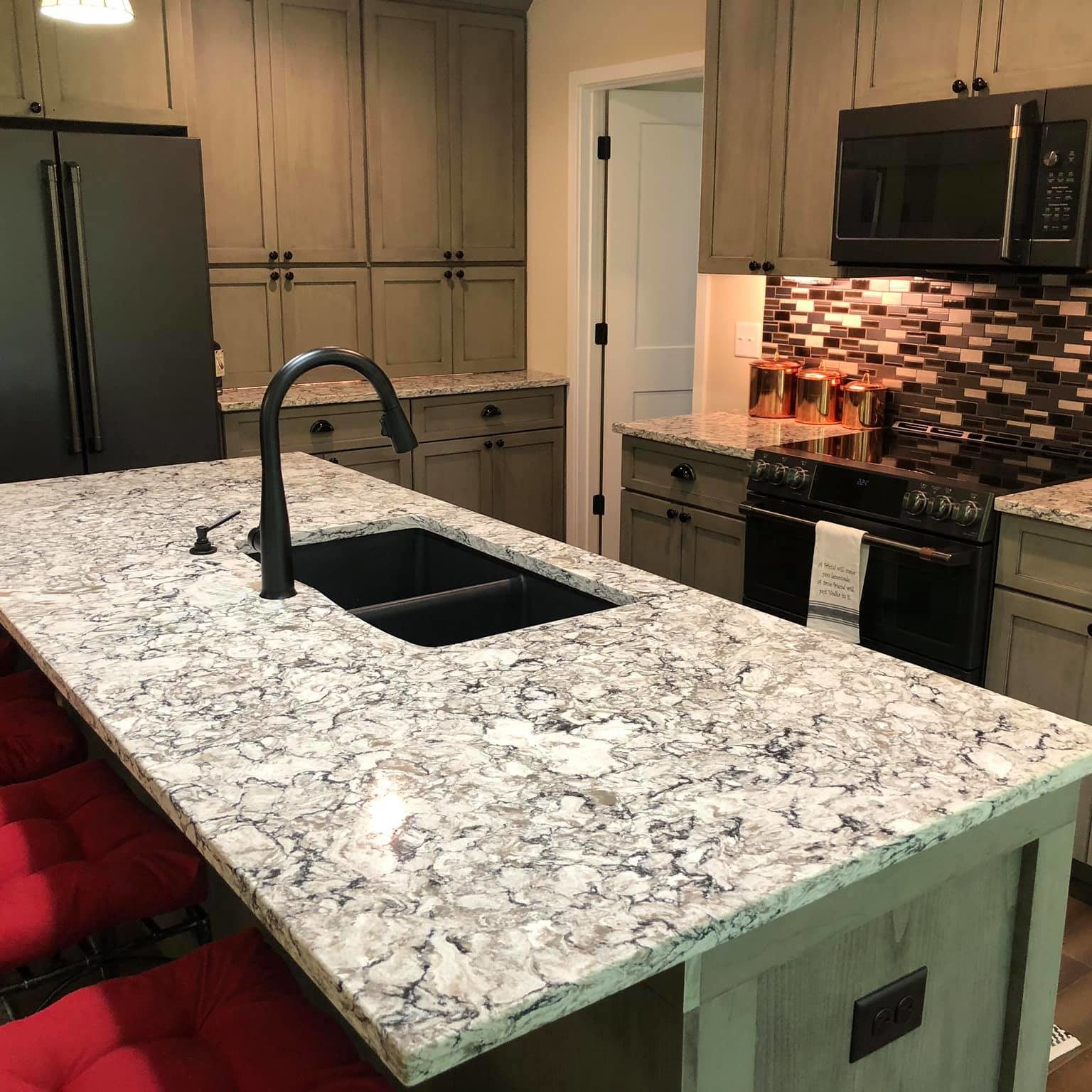 Cambria Bellingham Quartz With White Cabinets | Cabinets Matttroy